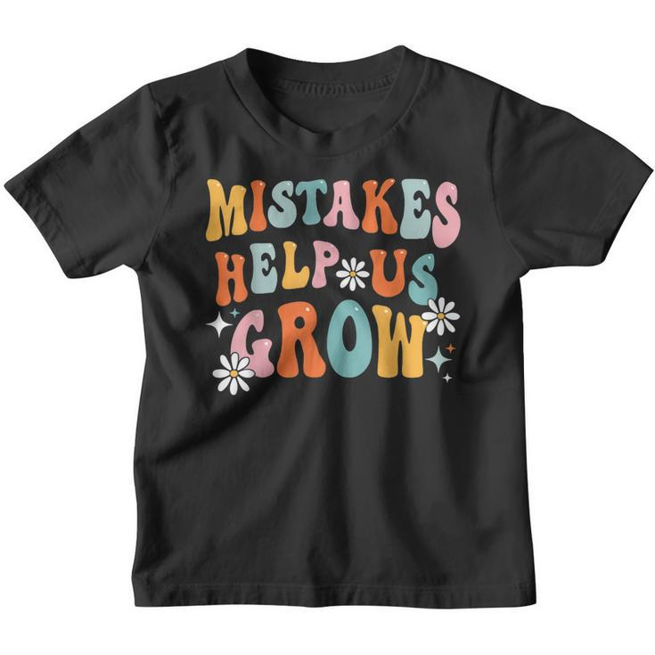 Groovy Growth Mindset Positive Retro Teacher Back To School  Youth T-shirt