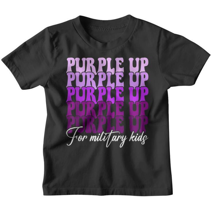 Groovy Purple Up For Military Child Month The Military Kids  Youth T-shirt