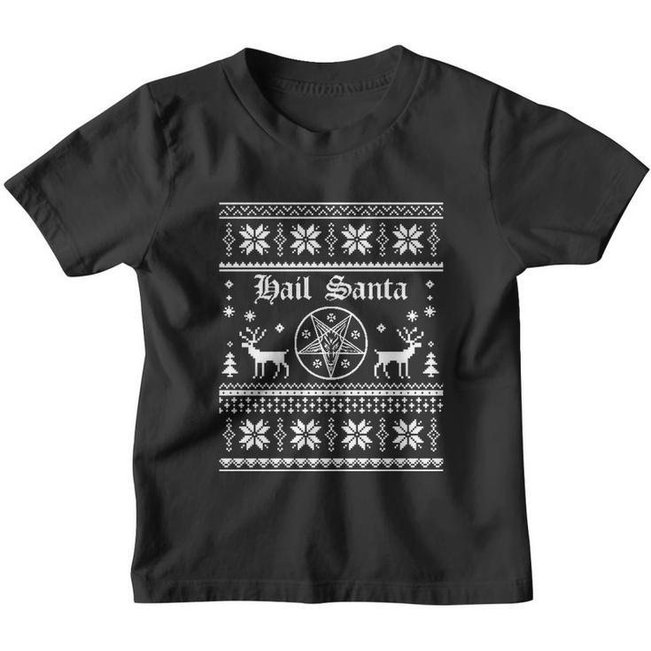 Hail Santa Ugly Christmas Sweater Gift V2 Youth T-shirt