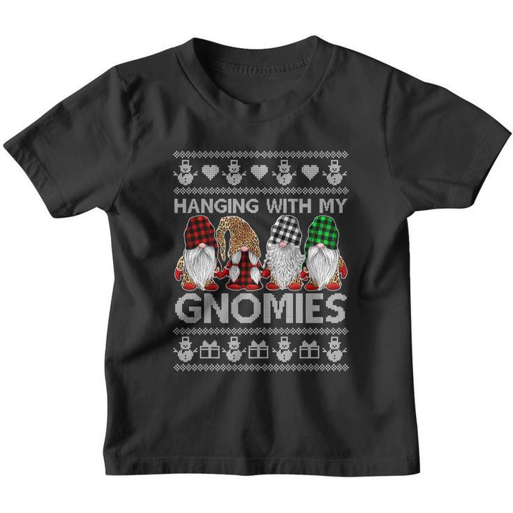 Hanging With My Gnomies Christmas Cute Gnomes Ugly Sweater Youth T-shirt