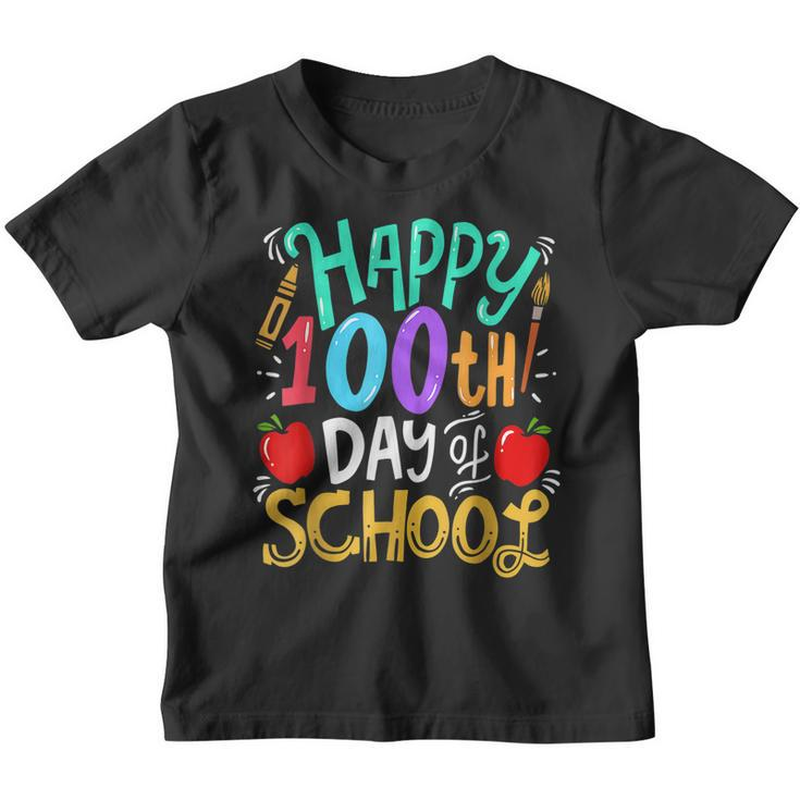 Happy 100Th Day Of School 100 Days Of Pre K Teacher Student  Youth T-shirt