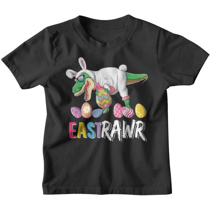 Happy Easter Dinosaur T Rex Bunny Egg Hunt Gift Kids Boys Youth T-shirt