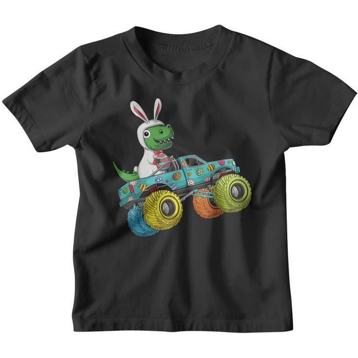 Happy Easter Monster Truck Trex Dinosaur Bunny Costume Kids  Youth T-shirt