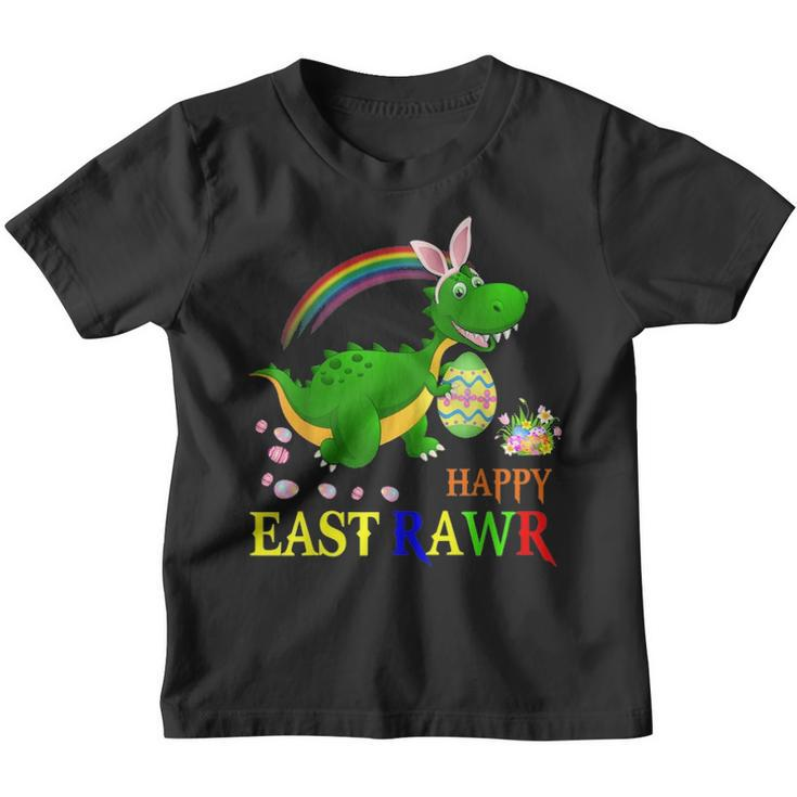 Happy Eastrawr T Rex Dinosaur Easter Bunny Egg Kids Boys Youth T-shirt