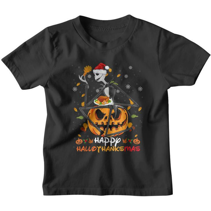 Happy Hallothanksmas Christmas Merry Christmas 2021 Jack Youth T-shirt