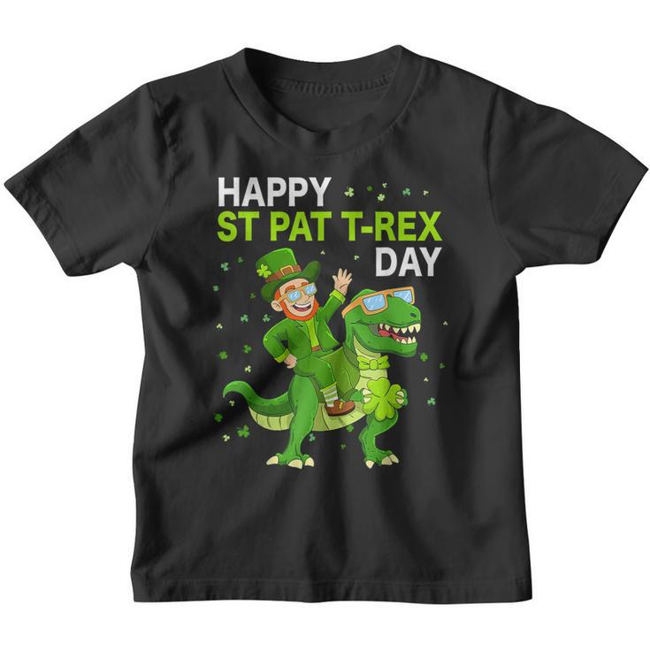 Happy St Pat Trex Day Dino St Patricks Day Kids Toddler Boys  Youth T-shirt