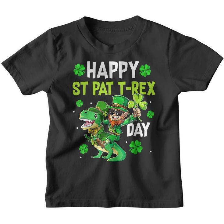 Happy St Pat Trex Day Dino St Patricks Day Toddler Boys Kids  Youth T-shirt