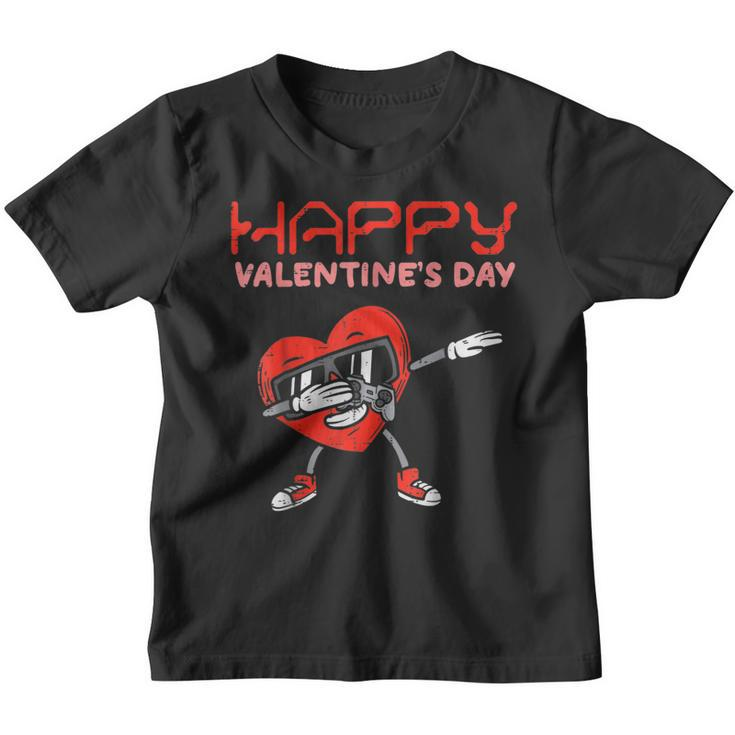Happy Valentines Day Dab Heart Gamer Valentine Boys Men Kids  Youth T-shirt