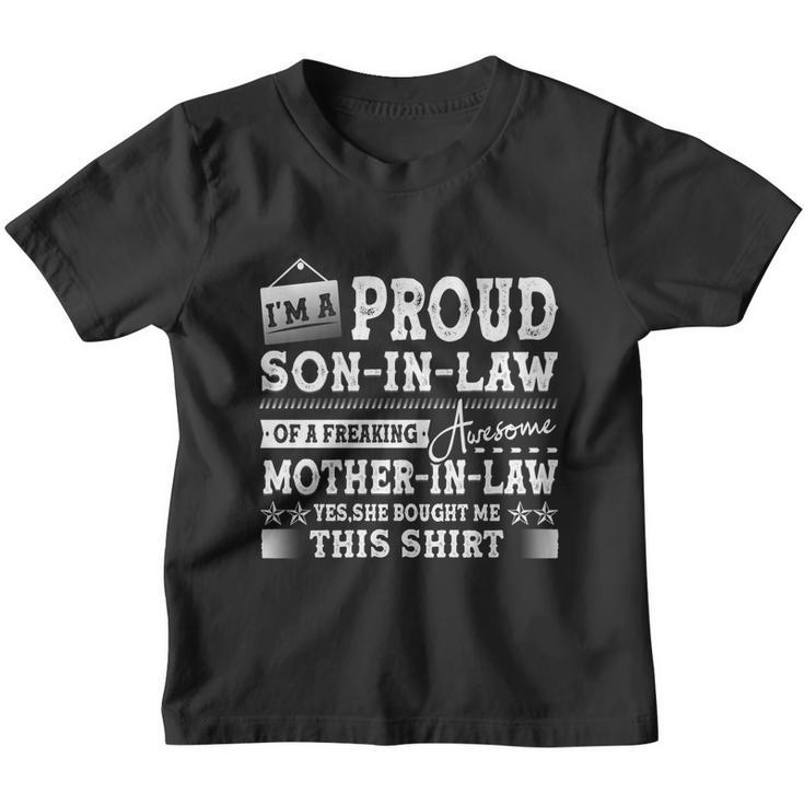 I Am A Proud Son In Law Mom Family Proud Mother Of The Groom Gift Youth T-shirt