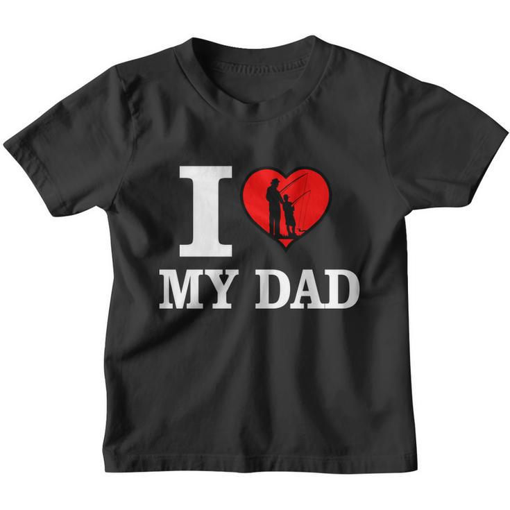 I Love My Dad Heart Youth T-shirt