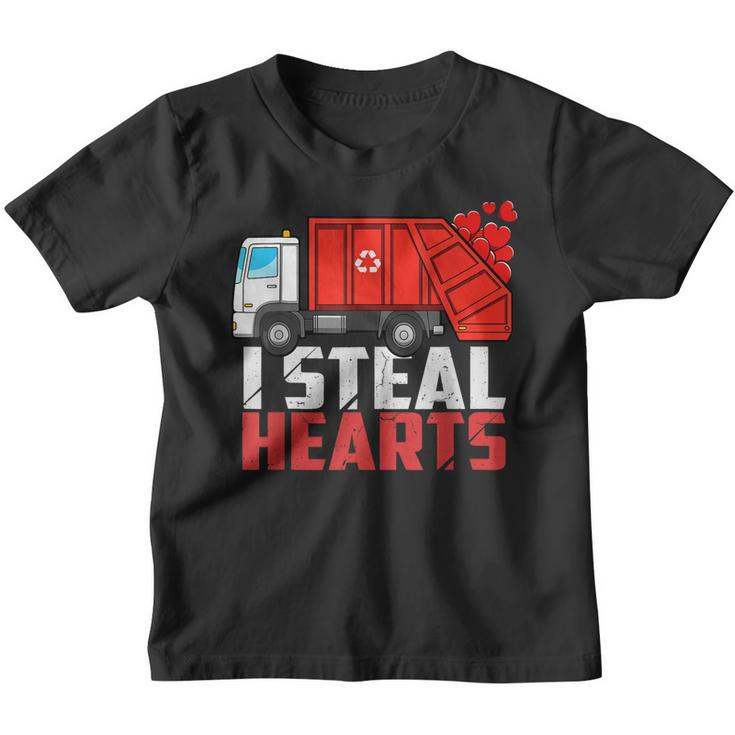 I Steal Hearts Garbage Truck Valentines Day Toddler Boys  V2 Youth T-shirt