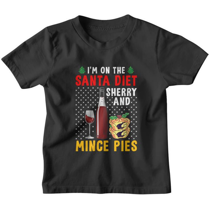 Im On The Santa Diet Sherry And Mince Pies Youth T-shirt