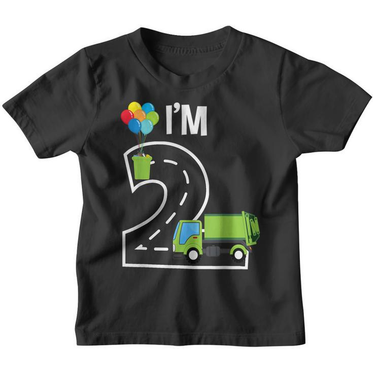 Im Two 2 Year Old Birthday Boy Garbage Truck Toddler  Youth T-shirt