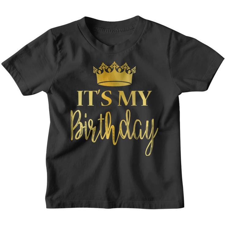 Its My Birthday N School Family Birthday Girls Bday Gif Youth T-shirt