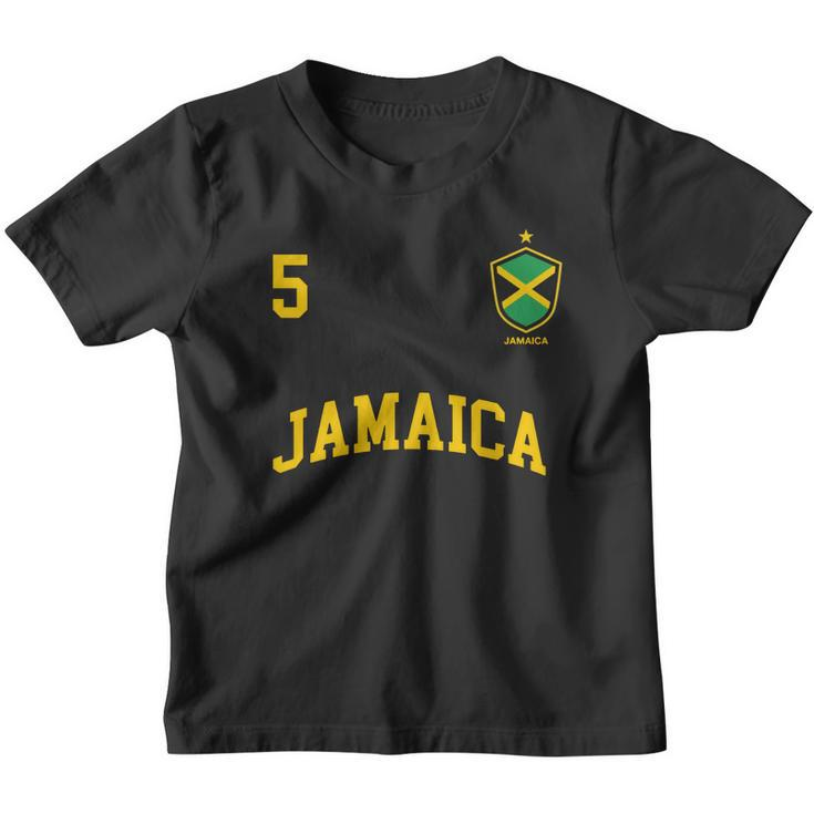 Jamaica Shirt Number 5 Soccer Team Sports Jamaican Flag Shirt Hoodie Tank Top Youth T-shirt