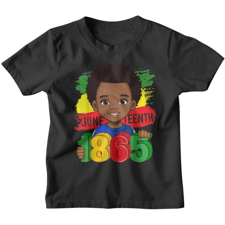 Junenth 1865 Brown Skin African American Boys Kid Toddler  Youth T-shirt