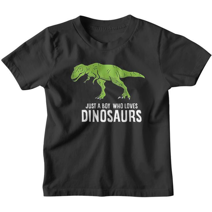 Just A Boy Who Loves Dinosaurs Cute Dinosaur Youth T-shirt