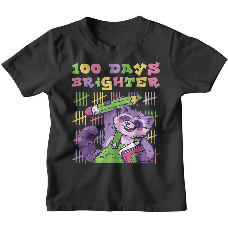 Kids 100 Days Brighter First Grader 100 Days Of School  Youth T-shirt