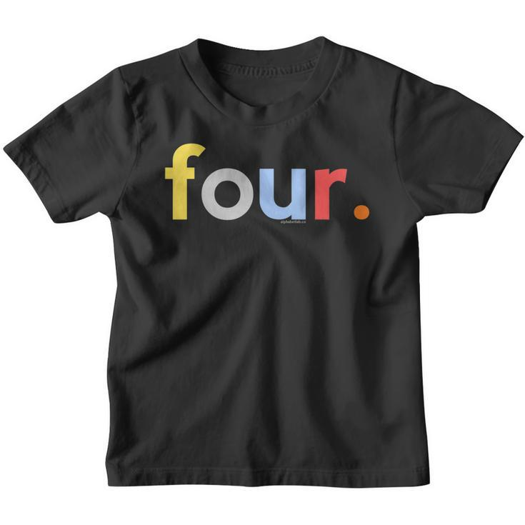 Kids 4Th Birthday Shirt For Boys 4 Four | Age 4 Gift Ideas Youth T-shirt