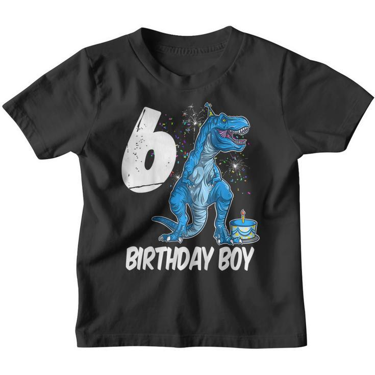 Kids 6Th Birthday Dinosaur T Rex  For 6 Year Old Boys Youth T-shirt