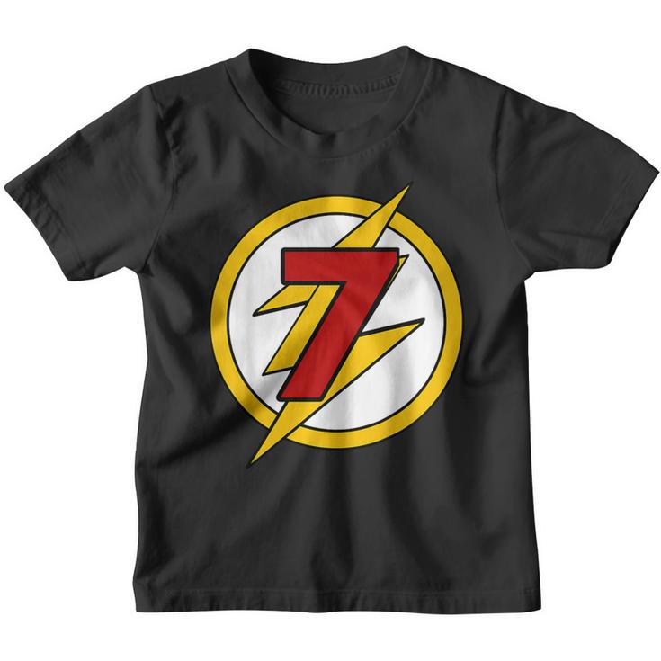 Kids 7 Year Old Superhero Tshirt For 7Th Birthday-Superhero Theme Youth T-shirt