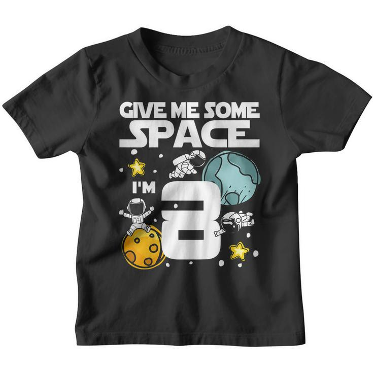 Kids 8 Year Old Outer Space Birthday T Shirt Astronaut 8Th Gift Youth T-shirt