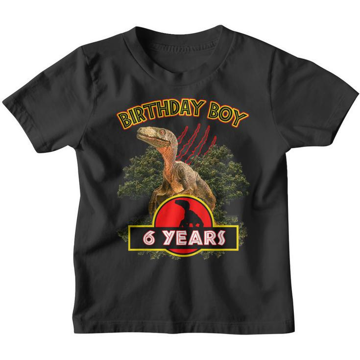 Kids Boy 6 Years Shirt Happy 6Th Birthday Matching Dinosaur Gift Youth T-shirt