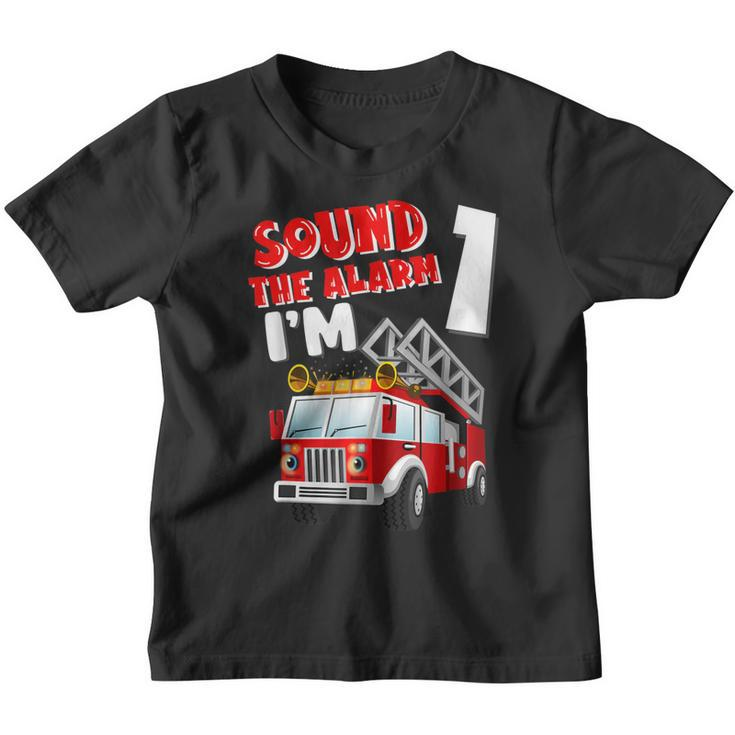 Kids Fire Truck 1 Year Old Firefighter 1St Birthday Boy  Youth T-shirt