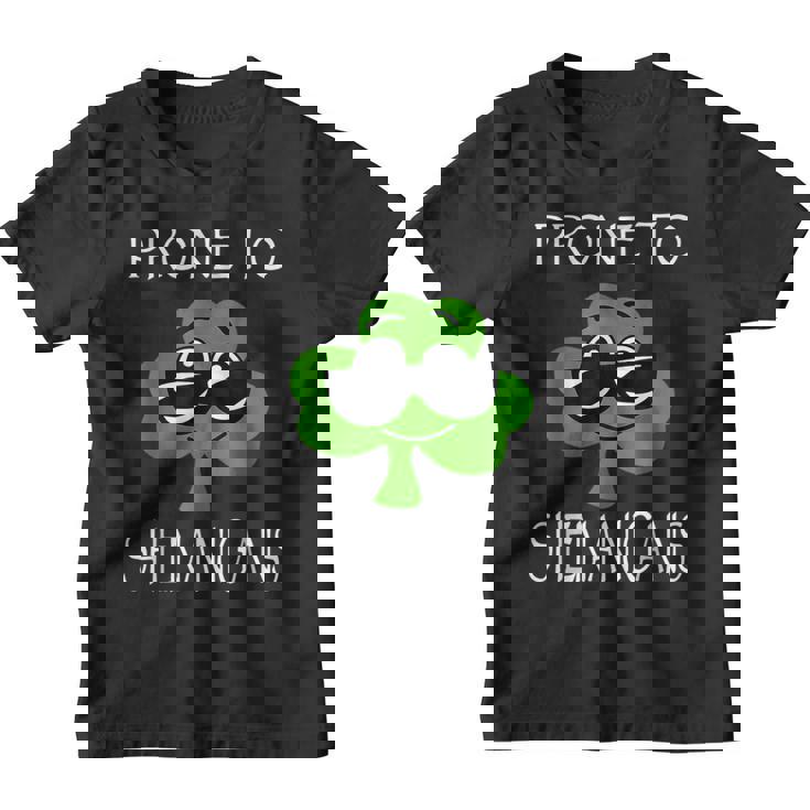 Kids Prone To Shenanigans St Patricks Day Boys Girls Funny T-Shirt Kids Prone To Shenanigans St Patricks Day Boys Girls Funny T-Shirt