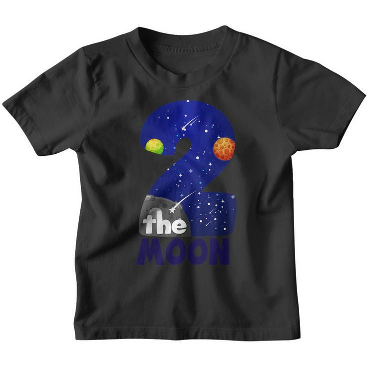 Kids Two The Moon Shirt Toddler 2Nd Birthday Gift For 2 Year Old  Youth T-shirt