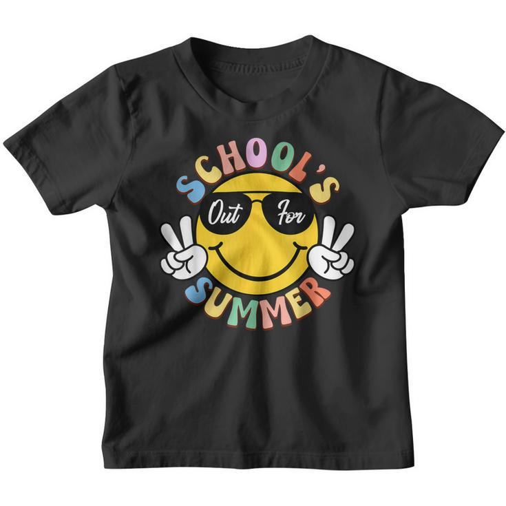 Last Day Of School Graduation Groovy Schools Out For Summer  Youth T-shirt