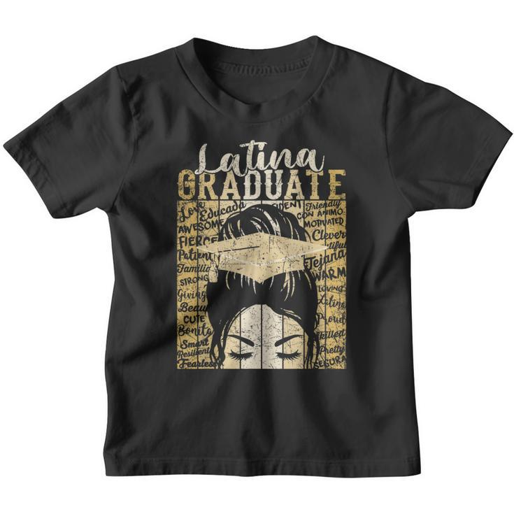 Latina Graduate Educated Powerful Class Of 2023 Graduation  Youth T-shirt