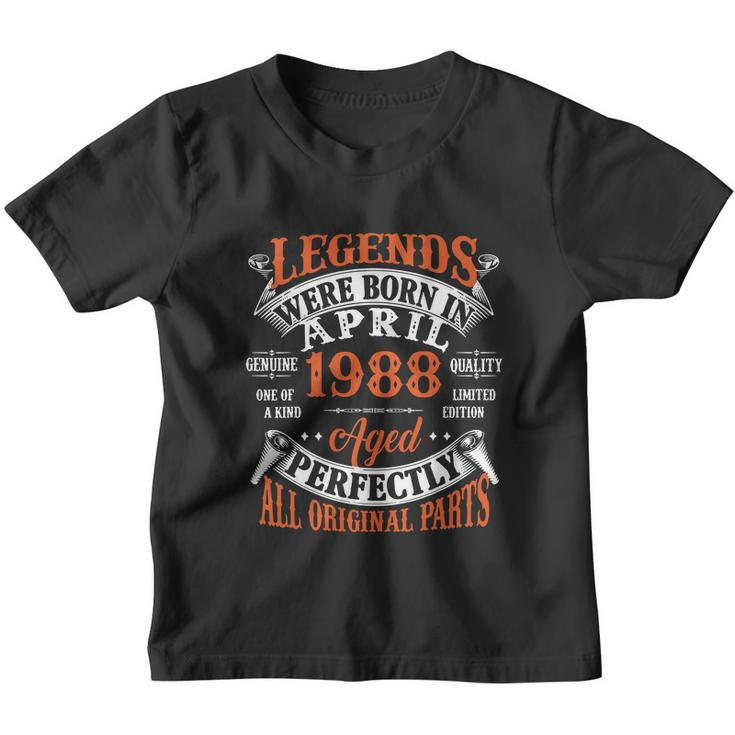 Legend 1988 Vintage 35Th Birthday Born In April 1988 Youth T-shirt