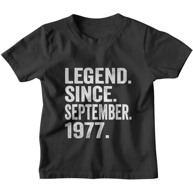Legend Since September 1977 45 Years Old 45Th Birthday Youth T-shirt
