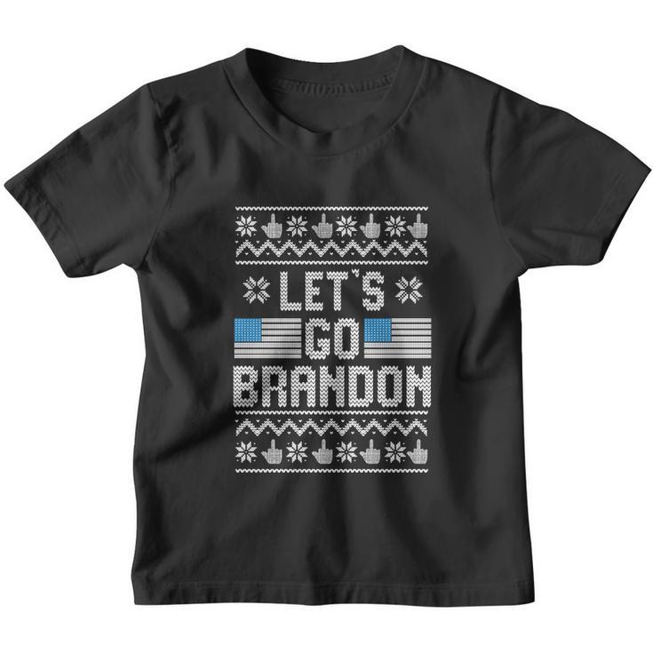 Lets Go Brandon Ugly Christmas Sweater Essential 17 Youth T-shirt