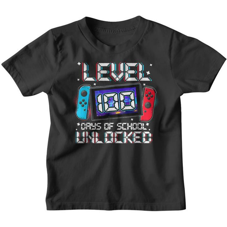 Level 100 Days Of School Unlocked Gaming  Video Gamer  V2 Youth T-shirt