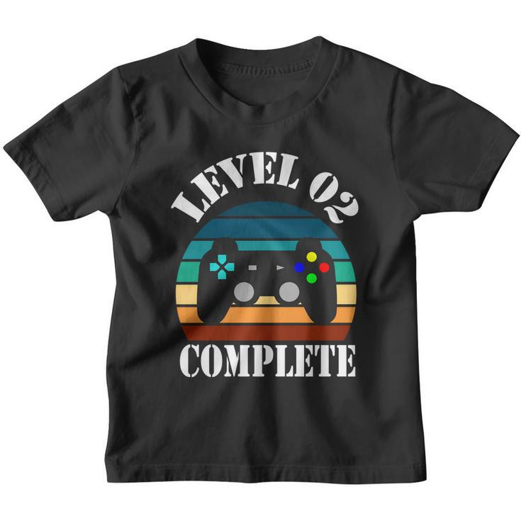 Level 2 Complete 2Nd Wedding Anniversary Video Gamer Youth T-shirt