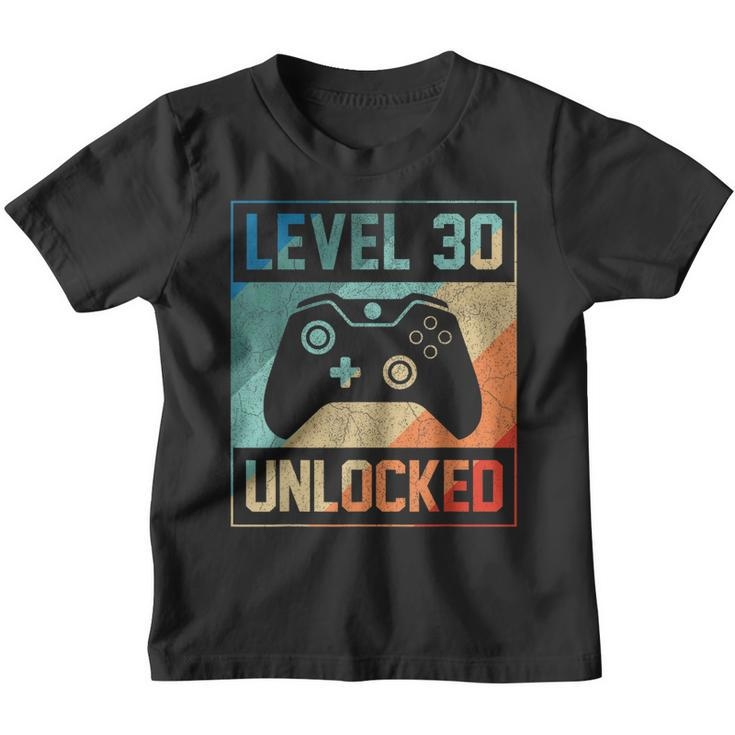 Level 30 Unlocked Shirt Video Gamer 30Th Birthday Gifts Tee  Youth T-shirt