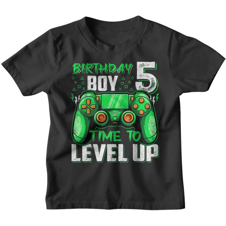 Level 5 Birthday Boy Gifts 5 Year Old Video Games Gaming Youth T-shirt