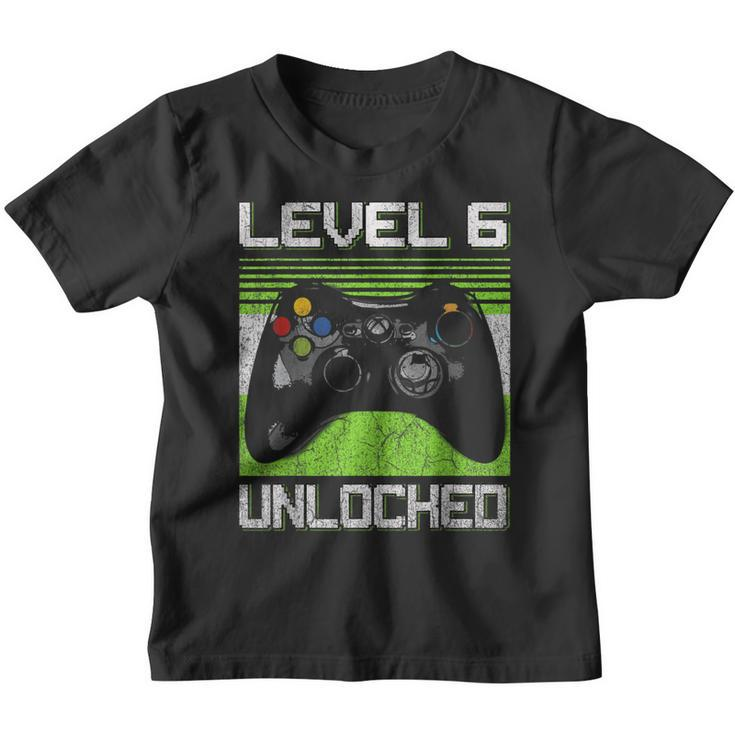 Level 6 Unlocked Video Gamer 6 Year Old 6Th Birthday Gift Youth T-shirt