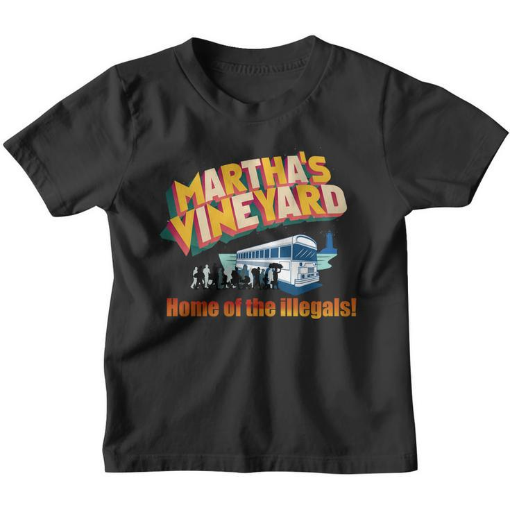 Marthas Vineyard Home Of The Illegals Funny Youth T-shirt