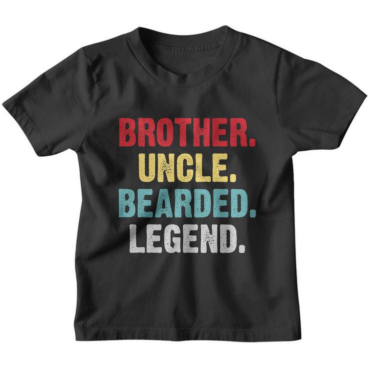 Mens Bearded Brother Uncle Beard Legend Vintage Retro Shirt Funny Funcle Youth T-shirt