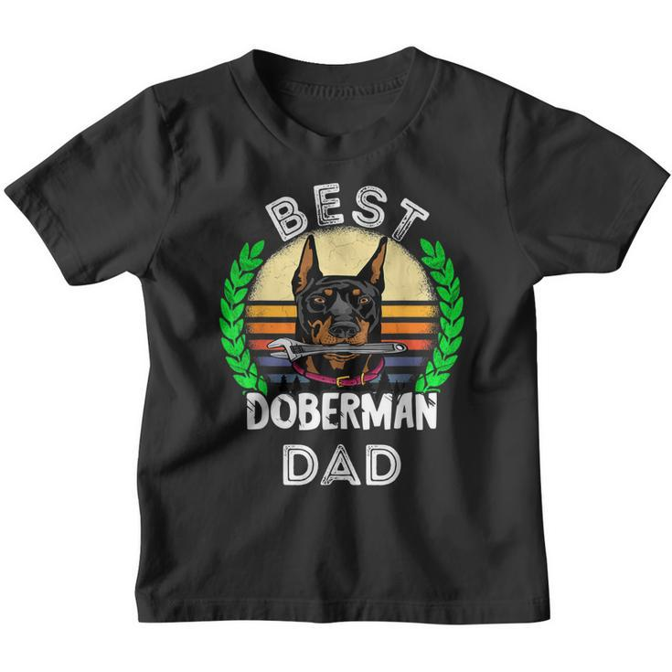 Mens Best Doberman Dad Mechanic Dog Pinscher Papa Dobie Father Youth T-shirt