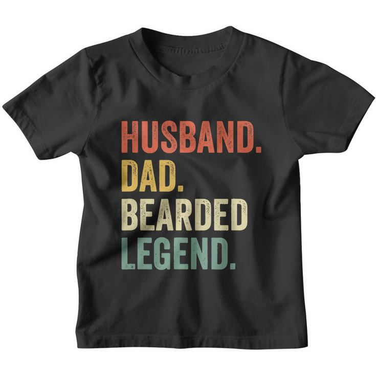 Mens Funny Bearded Husband Dad Beard Legend Vintage Gift Youth T-shirt