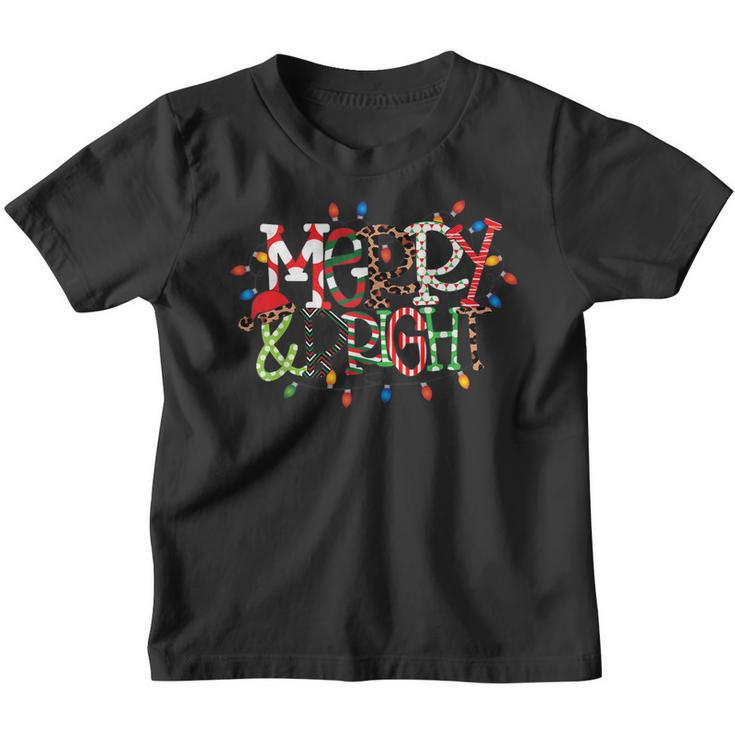 Merry And Bright Christmas Lights Cute Graphic Family Pajama  Youth T-shirt