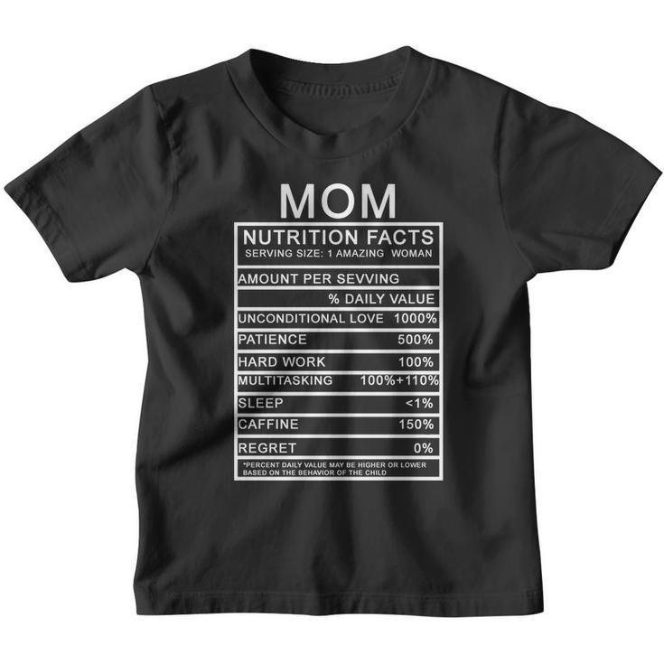 Mom Nutritional Facts Funny Youth T-shirt
