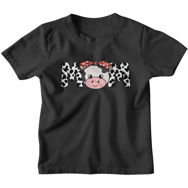 Mother Cow Mom Farming Birthday Gift Funny Family Matching Gift Youth T-shirt