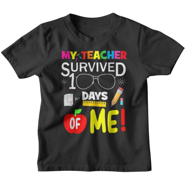 My Teacher Survived 100 Days Of Me Funny 100 School Days  Youth T-shirt