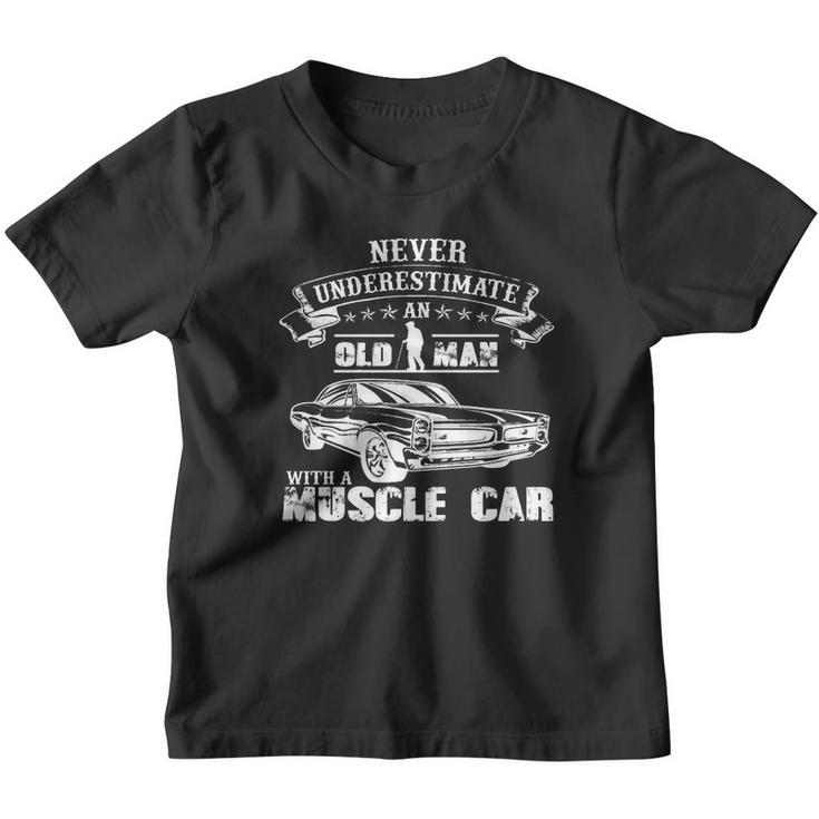 Old Man With A Muscle Car Youth T-shirt