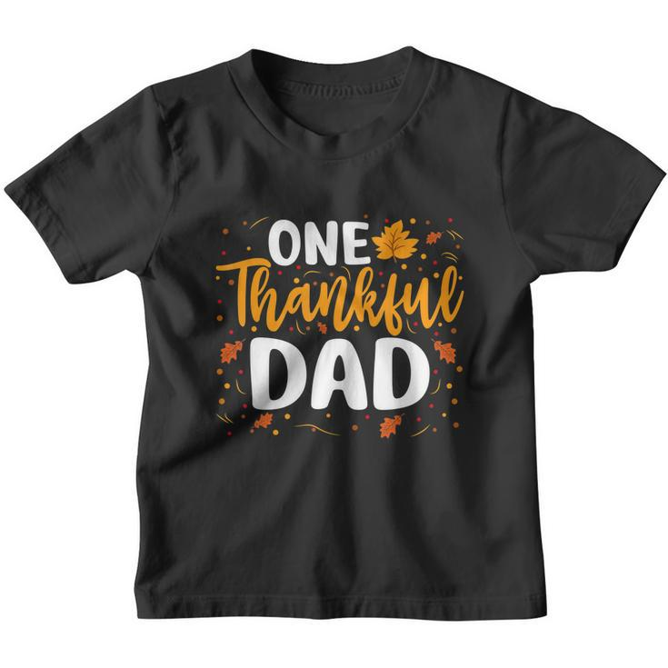 One Thankful Dad Matching Family Fall Thanksgiving Costume V2 Youth T-shirt